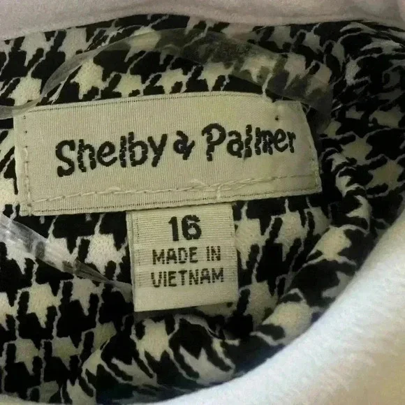 SHELBY & PALMER VINTAGE LOOK DRESS SIZE 16 with removable necklace - Picture 6 of 10